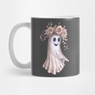 Boho Floral Cute Ghost Mug